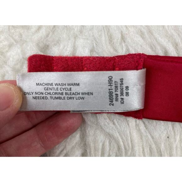 Victoria's Secret Women's 36C Red Satin Sheer Lace Rhinestone Triangle Bralette - Picture 5 of 6